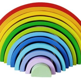12 PC Rainbow Stacker Toy ( Pastel)