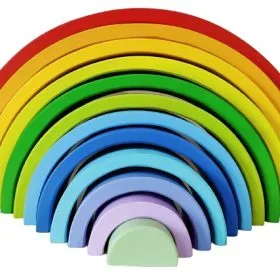 12 PC Rainbow Stacker Toy ( Pastel)