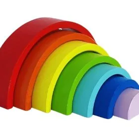 7 PC Rainbow Stacker Toy ( Pastel)