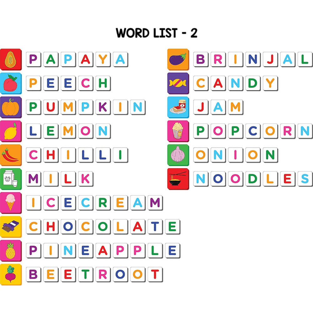 Educational Toy Magnetic Learn to Spell : Food - Image 2