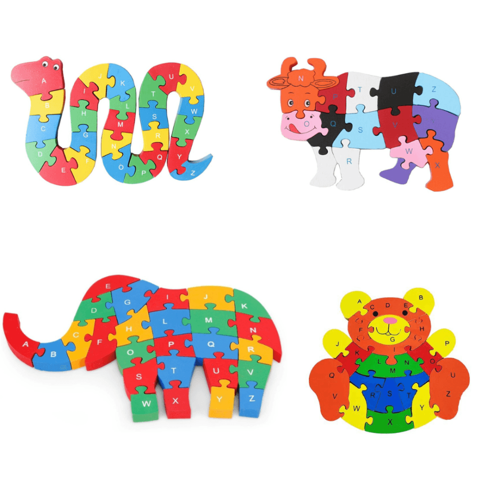 Wooden Animal Puzzle (26 Double sided puzzle )