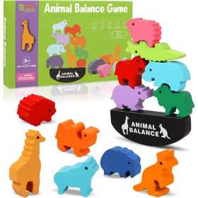Animal Balance Stacking Blocks Game
