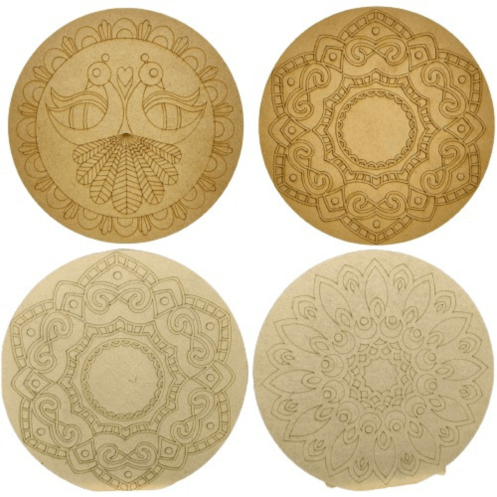 Engraved MDF For Mandala Art - 26 Cm Board