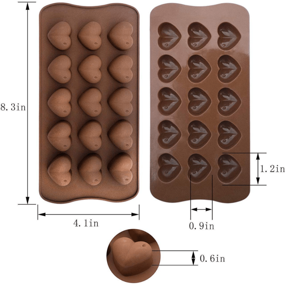 2 Chocolate Moulds - Heart & Flower - Image 5