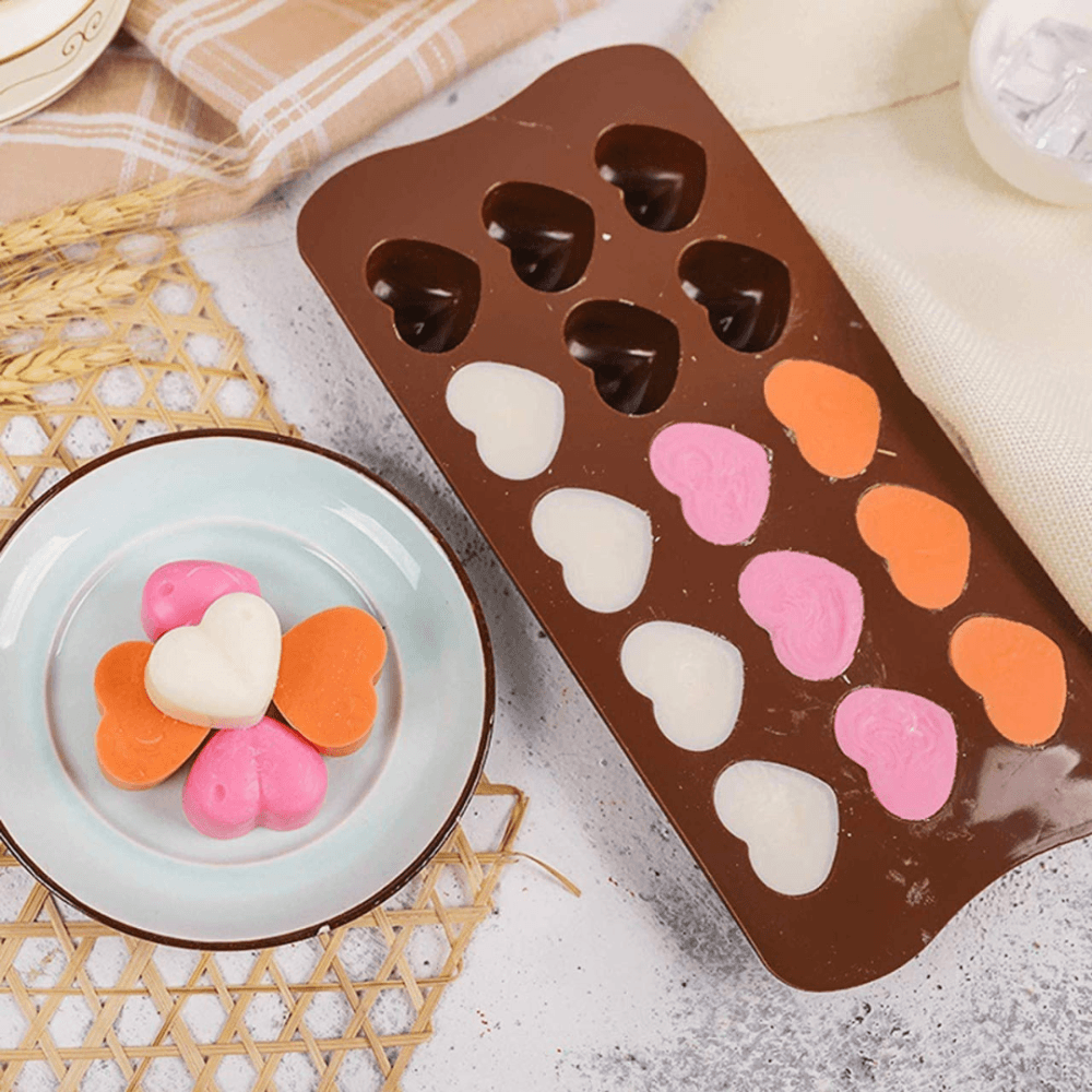 2 Chocolate Moulds - Heart & Flower - Image 6
