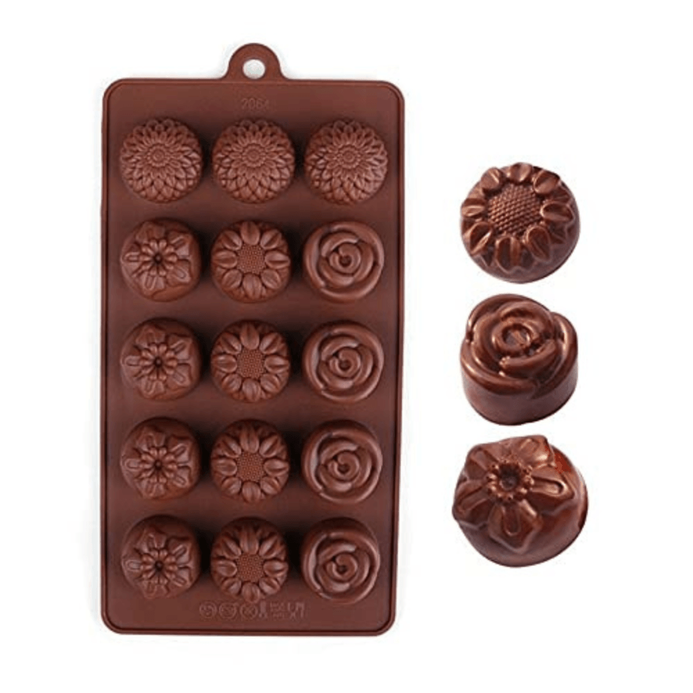 2 Chocolate Moulds - Heart & Flower - Image 7