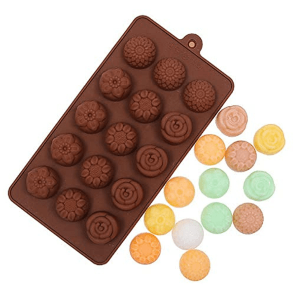 2 Chocolate Moulds - Heart & Flower - Image 2