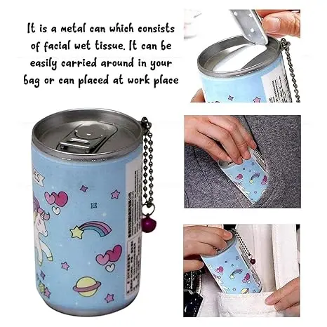 Unique Space Mini Tin Shape Wet Tissue/Wipes - Image 5