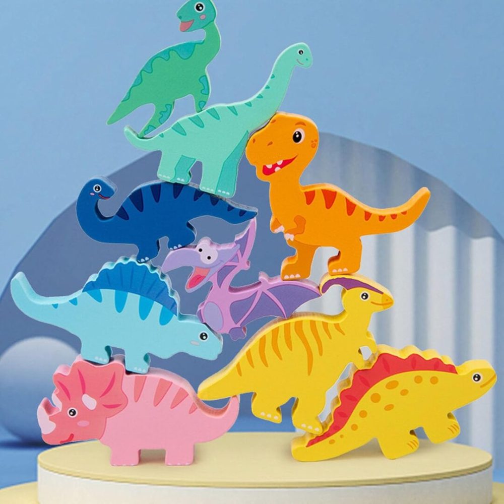 Wooden Dinosaur stacking toys-Colorful Attractive toy - Image 2