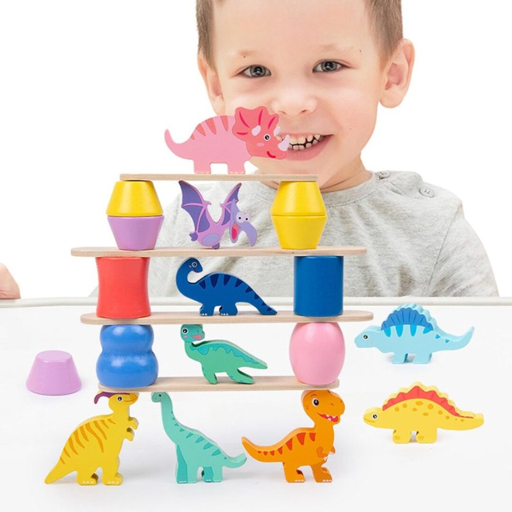 Wooden Dinosaur stacking toys-Colorful Attractive toy - Image 3