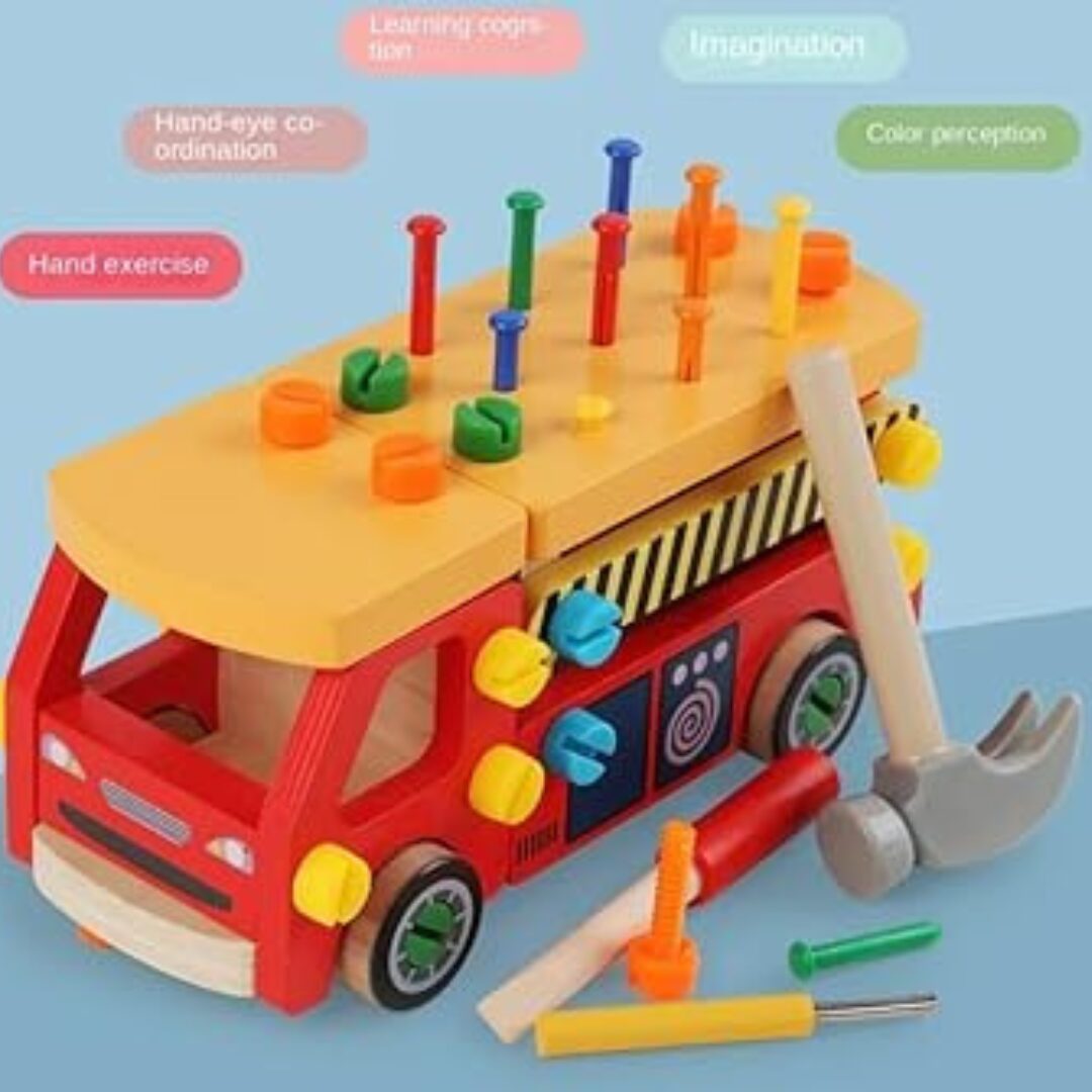Multifunctional toolbox for kids / Assembly Nut Truck - fun learning - Image 2