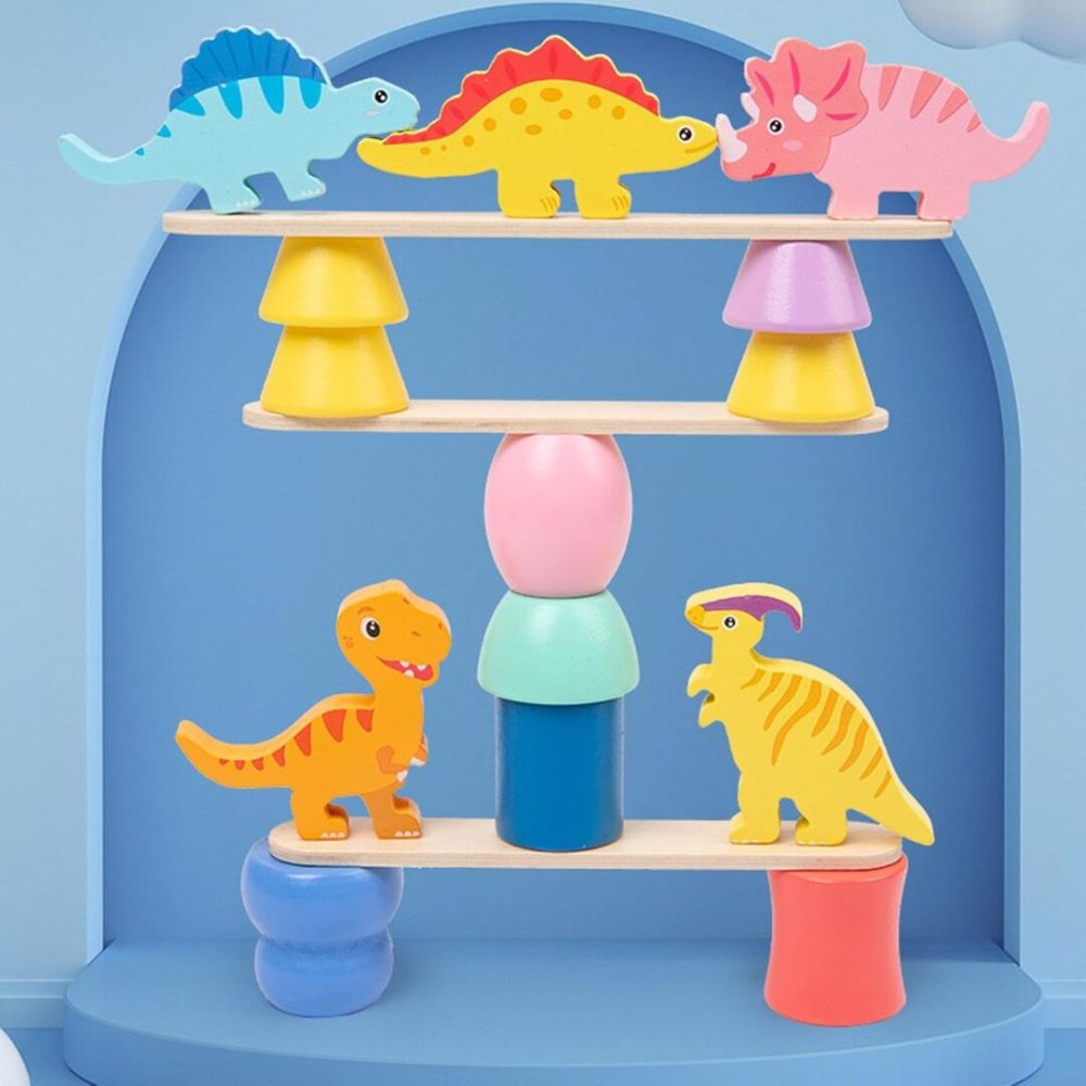 Wooden Dinosaur stacking toys-Colorful Attractive toy - Image 4