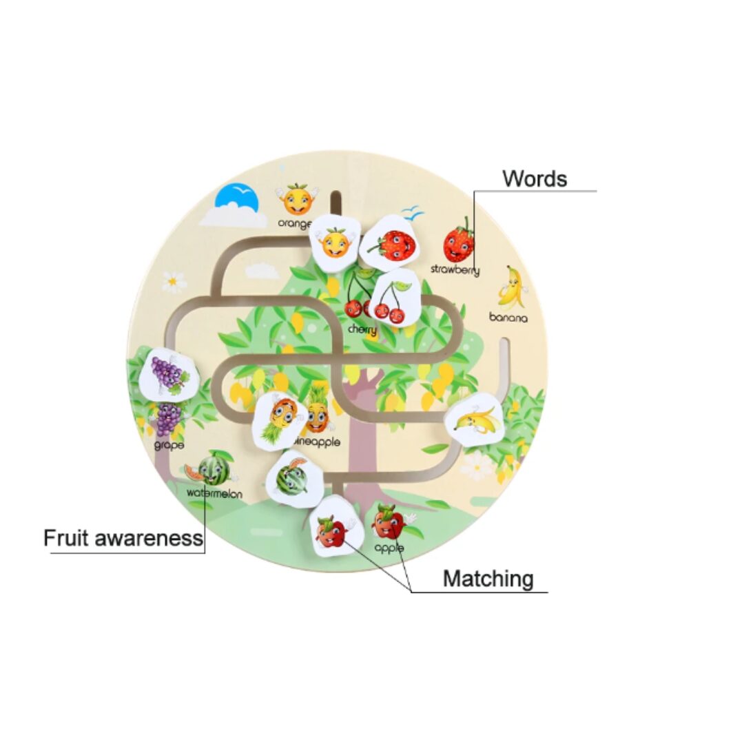 Wooden Maze game Puzzle Fruit - Image 2