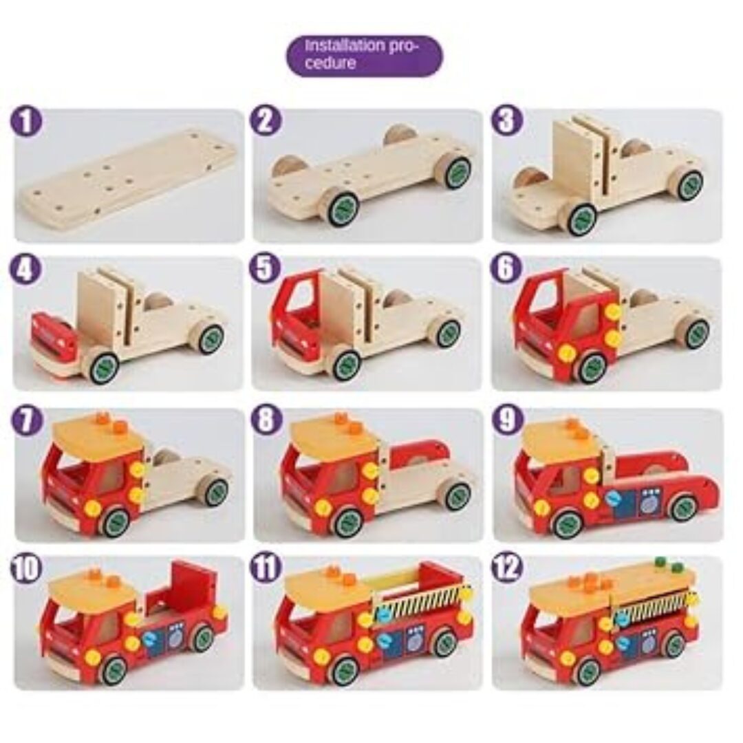 Multifunctional toolbox for kids / Assembly Nut Truck - fun learning - Image 5