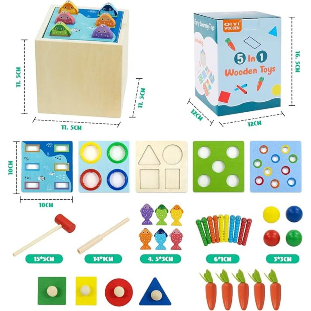 5 in 1 Wooden Toy - Image 7