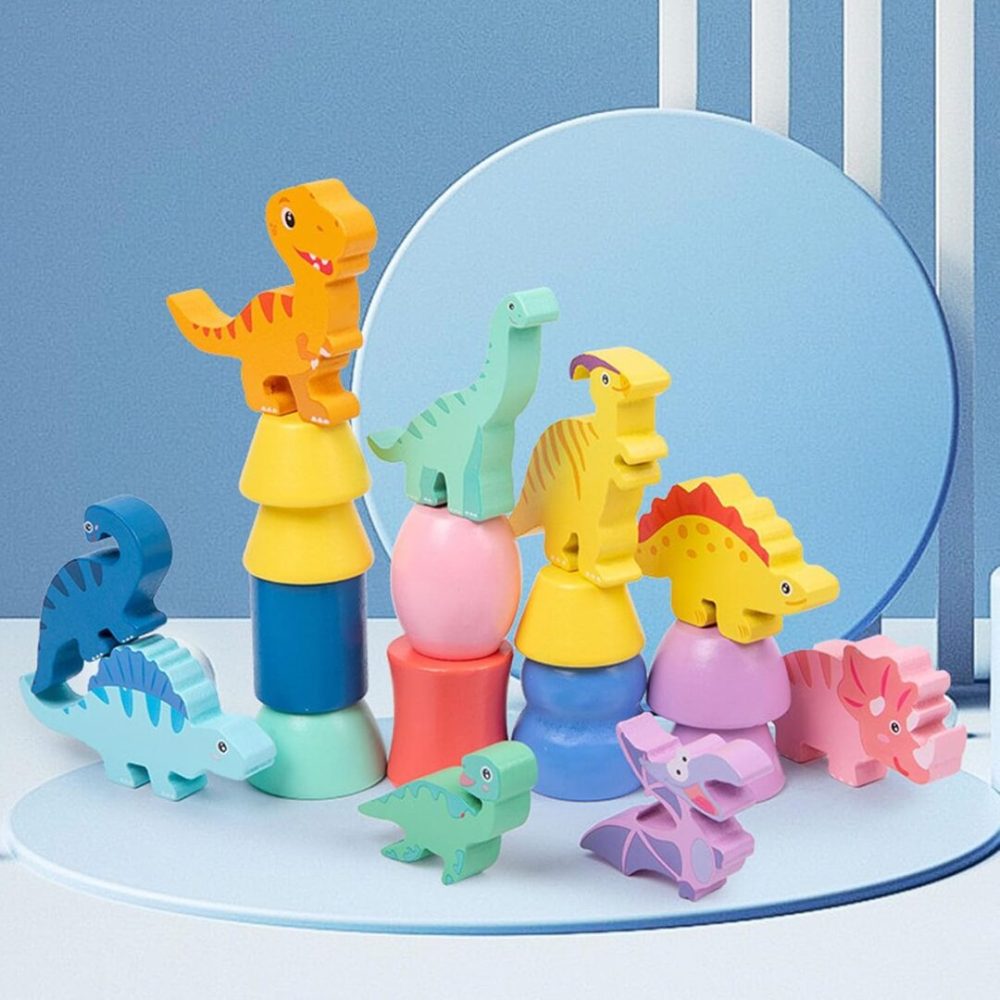 Wooden Dinosaur stacking toys-Colorful Attractive toy - Image 5