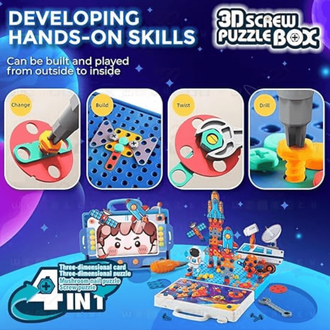 3D Screw Puzzle Suitcase - Monty Maestro
