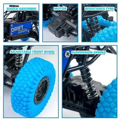 Rechargeable Remote Control Rock Crawler Car with Smoke - Image 4